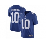 Youth Nike New York Giants #10 Eli Manning Vapor Untouchable Limited Royal Blue Team Color NFL Jersey
