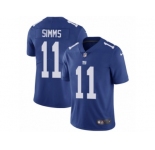 Youth Nike New York Giants #11 Phil Simms Vapor Untouchable Limited Royal Blue Team Color NFL Jersey