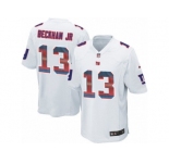 Youth Nike New York Giants #13 Odell Beckham Jr Limited White Strobe NFL Jersey