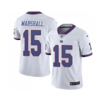 Youth Nike New York Giants #15 Brandon Marshall White Stitched NFL Limited Rush Jersey