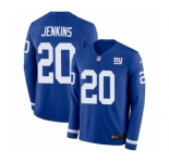 Youth Nike New York Giants #20 Janoris Jenkins Limited Royal Blue Therma Long Sleeve NFL Jersey