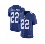 Youth Nike New York Giants #22 Wayne Gallman Royal Blue Team Color Vapor Untouchable Limited Player NFL Jersey