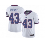 Youth Nike New York Giants #43 Bobby Rainey Limited White Rush NFL Jersey