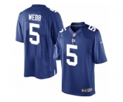Youth Nike New York Giants #5 Davis Webb Limited Royal Blue Team Color NFL Jersey