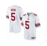 Youth Nike New York Giants #5 Davis Webb Limited White NFL Jersey