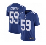 Youth Nike New York Giants #59 Lorenzo Carter Royal Blue Team Color Vapor Untouchable Elite Player NFL Jersey
