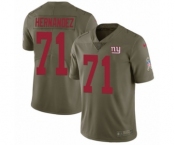 Youth Nike New York Giants #71 Will Hernandez Limited Olive 2017 Salute to Service NFL Jersey