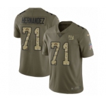 Youth Nike New York Giants #71 Will Hernandez Limited Olive Camo 2017 Salute to Service NFL Jersey