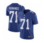 Youth Nike New York Giants #71 Will Hernandez Royal Blue Team Color Vapor Untouchable Limited Player NFL Jersey
