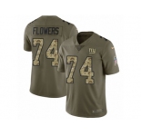 Youth Nike New York Giants #74 Ereck Flowers Limited Olive amo 2017 Salute to Service NFL Jersey