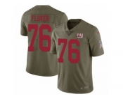 Youth Nike New York Giants #76 D.J. Fluker Limited Olive 2017 Salute to Service NFL Jersey