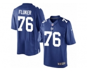 Youth Nike New York Giants #76 D.J. Fluker Limited Royal Blue Team Color NFL Jersey
