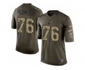 Youth Nike New York Giants #76 Ereck Flowers Green Salute to Service Jerseys