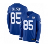 Youth Nike New York Giants #85 Rhett Ellison Limited Royal Blue Therma Long Sleeve NFL Jersey