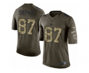 Youth Nike New York Giants #87 Sterling Shepard Limited Green Salute to Service NFL Jersey