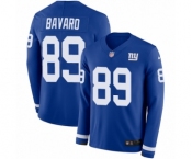 Youth Nike New York Giants #89 Mark Bavaro Limited Royal Blue Therma Long Sleeve NFL Jersey