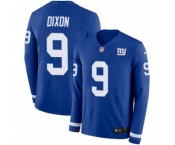 Youth Nike New York Giants #9 Riley Dixon Limited Royal Blue Therma Long Sleeve NFL Jersey