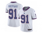 Youth Nike New York Giants #91 Kelvin Sheppard Limited White Rush NFL Jersey