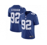 Youth Nike New York Giants #92 Michael Strahan Vapor Untouchable Limited Royal Blue Team Color NFL Jersey