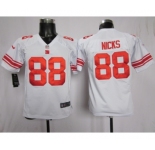 nike youth nfl jerseys new york giants #88 nicks white[nike]