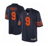 Men Nick #9 Foles Chicago Bears Game Alternate Jersey - Navy Blue