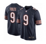 Men Nick #9 Foles Chicago Bears Game Team Color Jersey - Navy