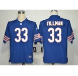 nike nfl jerseys chicago bears #33 tillman blue[game]