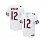 Men's Nike Chicago Bears #12 Kendall Wright Elite White NFL Jersey