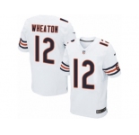 Men's Nike Chicago Bears #12 Markus Wheaton Elite White NFL Jersey