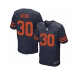 Men's Nike Chicago Bears #30 B.W. Webb Elite Navy Blue 1940s Throwback Alternate NFL Jersey