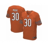 Men's Nike Chicago Bears #30 D.J. Moore Elite Orange Alternate NFL Jersey