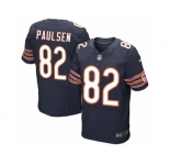 Men's Nike Chicago Bears #82 Logan Paulsen Elite Navy Blue Team Color NFL Jersey
