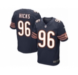 Men's Nike Chicago Bears #96 Akiem Hicks Elite Navy Blue Team Color NFL Jersey