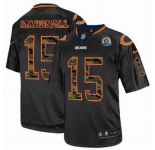 nike nfl jerseys chicago bears #15 marshall black[camo fashion Elite 50th Patch]