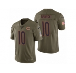 Men Nike Chicago Bears #10 Mitchell Trubisky Olive 2017 Salute to Service Limited Jersey