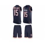 Men Nike Chicago Bears #15 Josh Bellamy Limited Navy Blue Tank Top Suit NFL Jersey