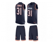 Men Nike Chicago Bears #31 Marcus Cooper Limited Navy Blue Tank Top Suit NFL Jersey