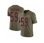 Men Nike Chicago Bears #59 Danny Trevathan Limited Olive 2017 Salute to Service NFL Jersey