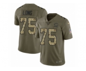Men Nike Chicago Bears #75 Kyle Long Limited Olive Camo Salute to Service NFL Jersey