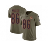 Men Nike Chicago Bears #86 Zach Miller Limited Olive 2017 Salute to Service NFL Jersey
