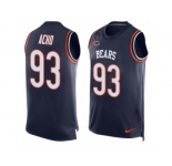 Men Nike Chicago Bears #93 Sam Acho Limited Navy Blue Player Name & Number Tank Top NFL Jersey