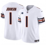 Men's Chicago Bears #1 Jaylon Johnson White 2024 F.U.S.E. With 1-star C Patch Vapor Untouchable Limited Football Stitched Jersey