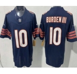 Men's Chicago Bears #10 Luther Burden III Limited Navy FUSE Vapor Jersey