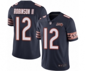 Men's Chicago Bears #12 Allen Robinson Navy Blue Team Color 100th Season Limited Football Jersey