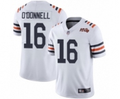 Men's Chicago Bears #16 Pat O'Donnell White 100th Season Limited Football Jersey