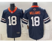 Men's Chicago Bears #18 Caleb Williams Navy 2026 F.U.S.E. Limited Football Stitched Jersey