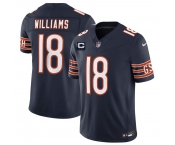 Men's Chicago Bears #18 Caleb Williams Navy 2026 F.U.S.E. With 3-star C Patch Vapor Untouchable Limited Football Stitched Jersey