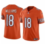 Men's Chicago Bears #18 Caleb Williams Orange 2024 Draft F.U.S.E. Vapor Football Stitched Jersey