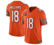 Men's Chicago Bears #18 Caleb Williams Orange 2026 F.U.S.E. With 3-star C Patch Vapor Untouchable Limited Football Stitched Jersey
