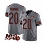 Men's Chicago Bears #20 Prince Amukamara Limited Silver Inverted Legend 100th Season Football Jersey